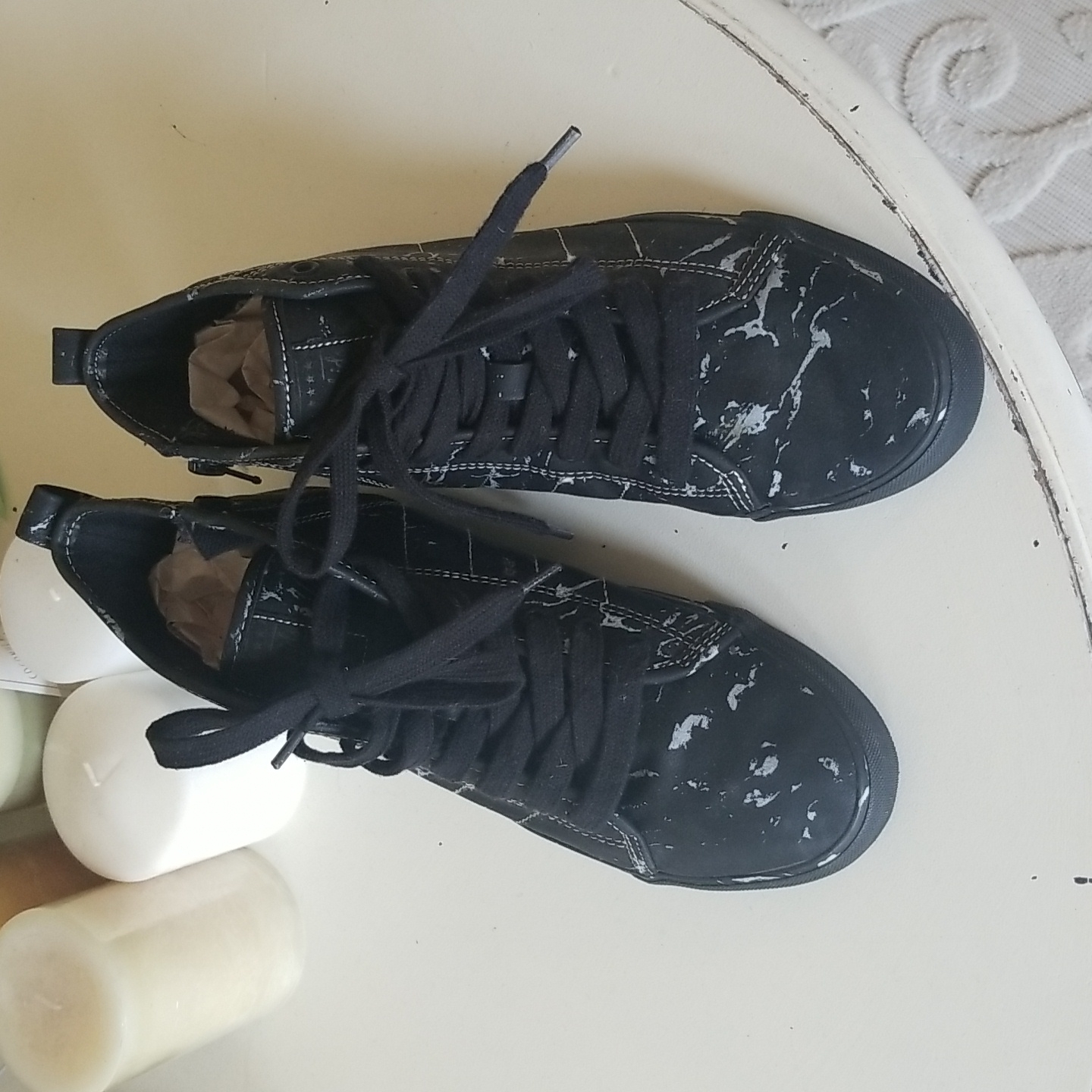Zara Faux Leather Tennis Shoes